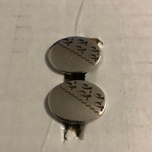 Vintage silver colored cuff links